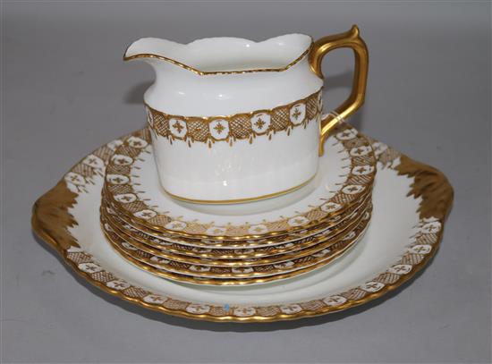 A Royal Crown Derby gilt tea service